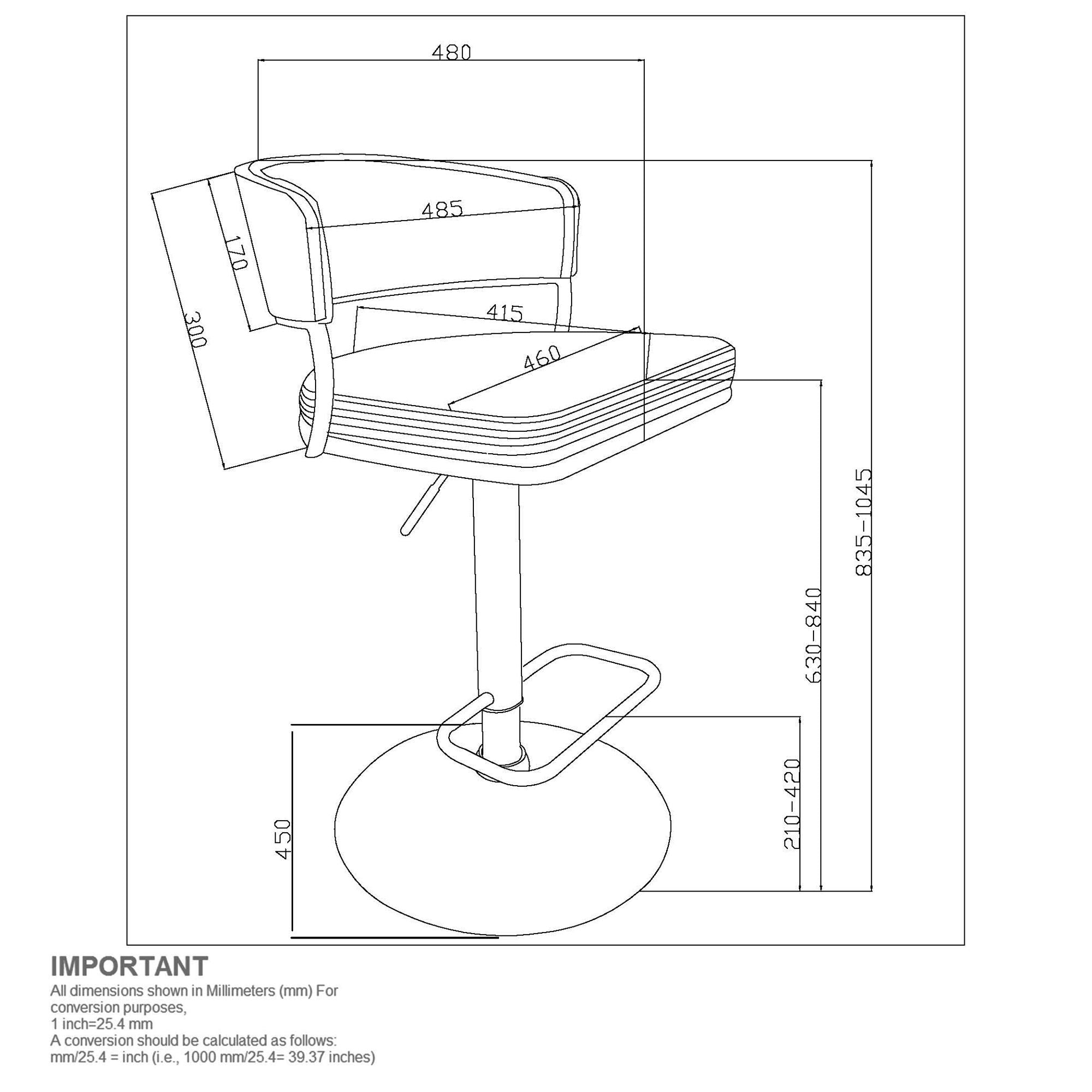 Kazan Adjustable Air-Lift Stool, Set of 2 - perfect for small spaces | Image 16 | InSTYLE Home & Rugs