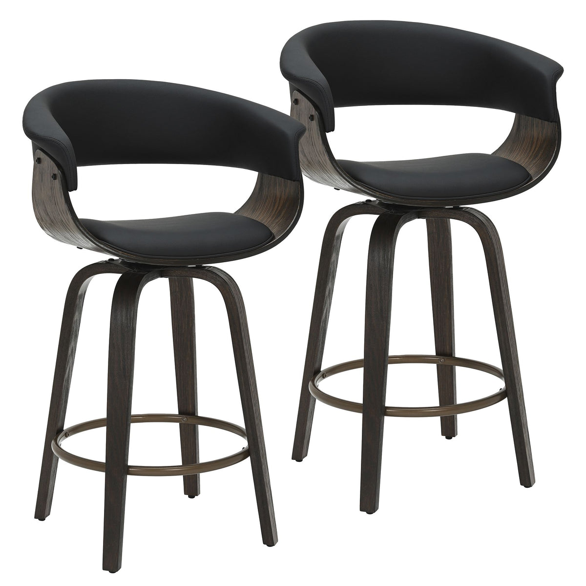 Holt 26" Counter Stool with Swivel, Set of 2 - sleek stools for kitchen bars | Image 7 | InSTYLE Home & Rugs