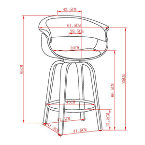 Holt 26" Counter Stool with Swivel, Set of 2 - sleek stools for kitchen bars | Image 8 | InSTYLE Home & Rugs