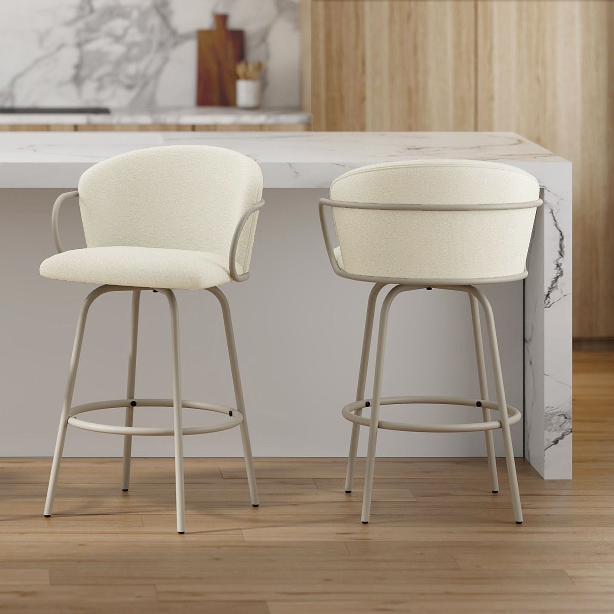 Kalani 26" Counter Stool with Swivel, Set of 2 - ergonomic design for comfort | Image 3 | InSTYLE Home & Rugs