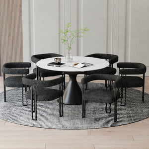 Calisto and Scarlet 7pc Dining Set - elegant seating for dining areas | Image 1 | InSTYLE Home & Rugs