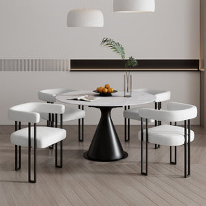 Calisto and Scarlet 5pc Dining Set - comfortable dining experience | Image 1 | InSTYLE Home & Rugs