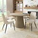 Godiva/Koda 5pc Dining Set in Ivory with Beige Chair
