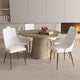 Godiva/Antoine 7pc Dining Set in Ivory with White Chair