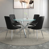 Solara and Devo 5pc Dining Set - stylish chairs for any table | Image 1 | InSTYLE Home & Rugs