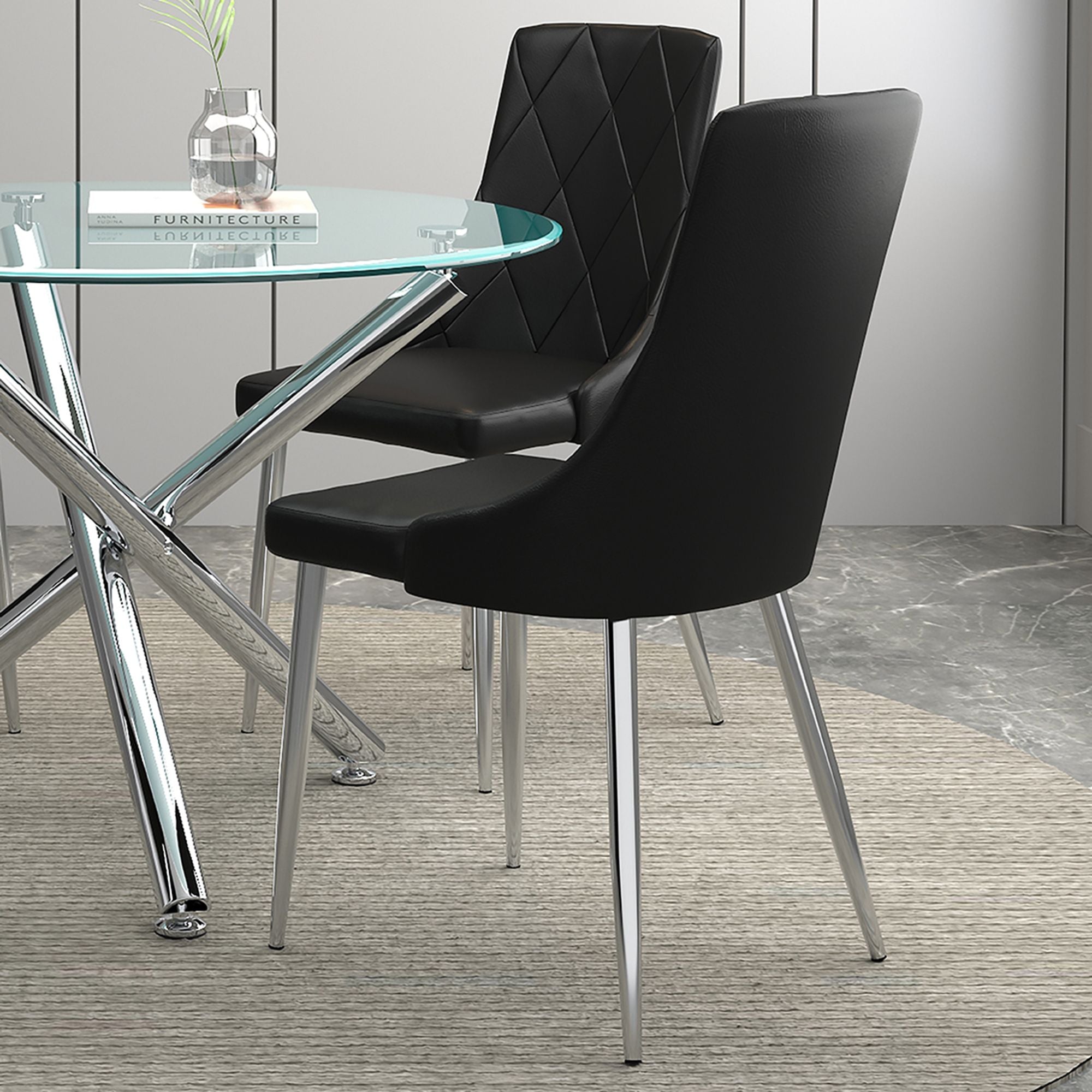 Solara and Devo 5pc Dining Set - stylish chairs for any table | Image 10 | InSTYLE Home & Rugs