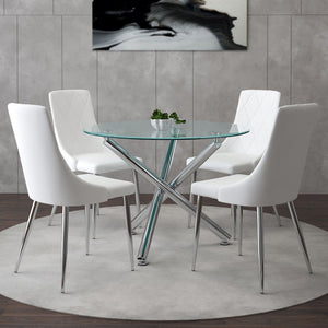 Solara/Devo 5pc Dining Set - stylish chairs for any table | Image 1 | InSTYLE Home & Rugs