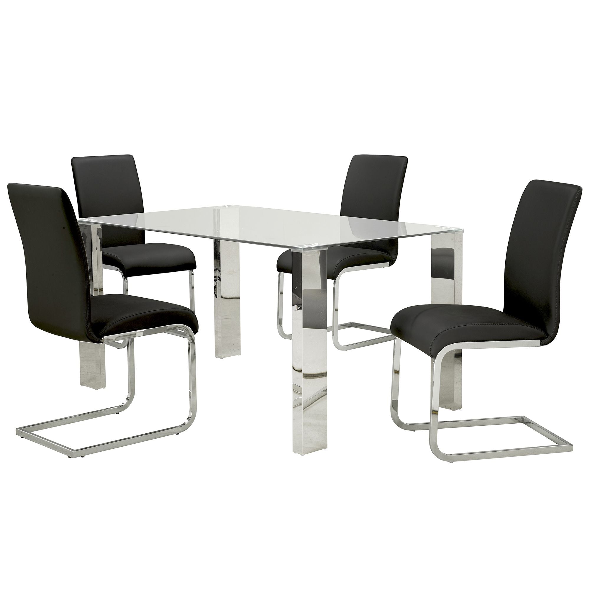 Frankfurt and Maxim 5pc Dining Set - elegant seating for dining areas | Image 1 | InSTYLE Home & Rugs