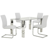 Frankfurt and Maxim 5pc Dining Set - elegant seating for dining areas | Image 1 | InSTYLE Home & Rugs