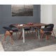 Drake/Holt 7pc Dining Set in Walnut with Charcoal Chair