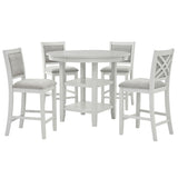 Samuel 5pc Pub set - modern dining set for stylish and functional dining room | Image 1 | InSTYLE Home & Rugs