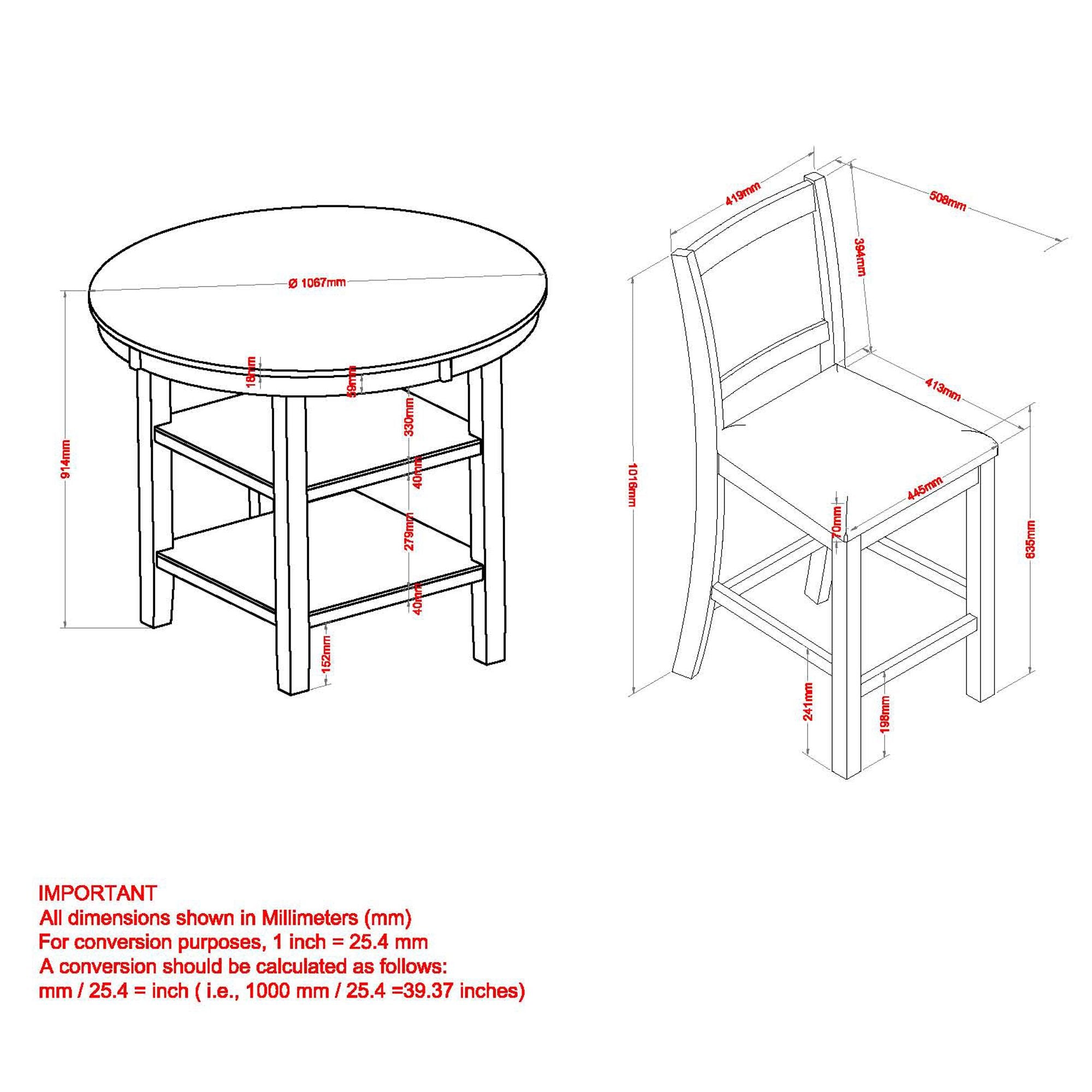 Samuel 5pc Pub set - modern dining set for stylish and functional dining room | Image 8 | InSTYLE Home & Rugs