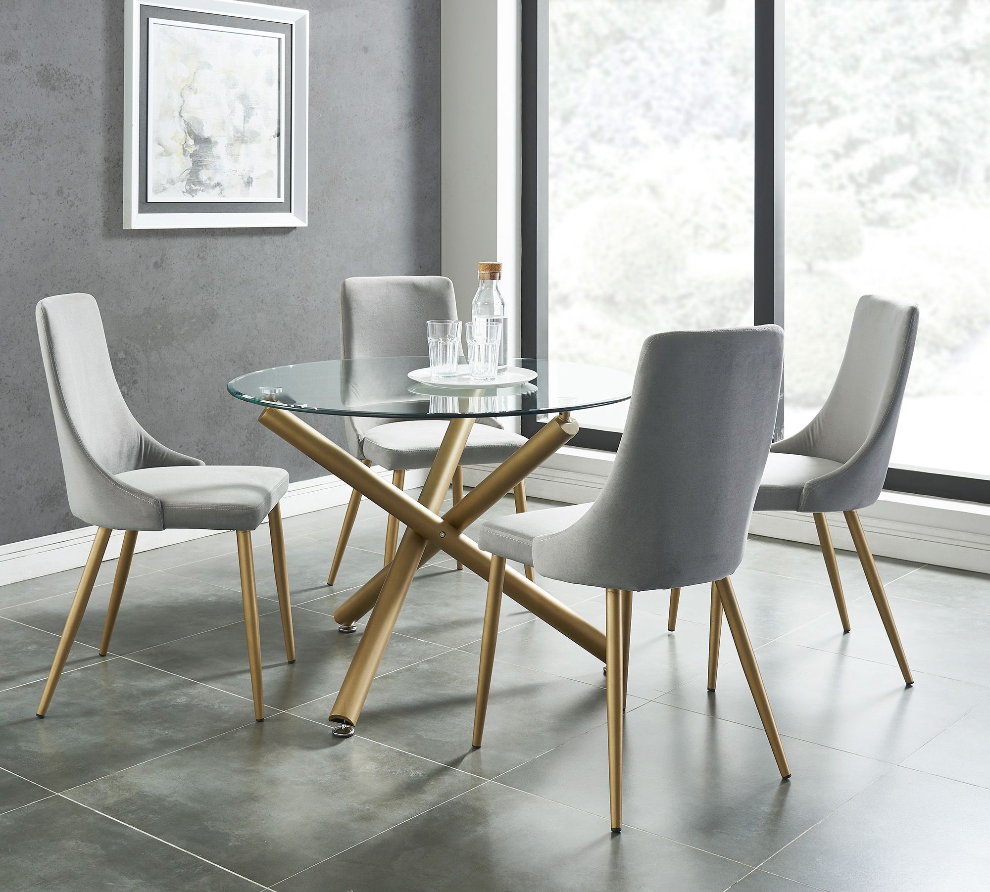 Carmilla 5pc Dining Set - stylish chairs for any table | Image 1 | InSTYLE Home & Rugs