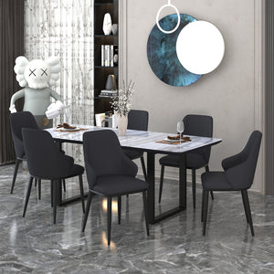 Gavin and Kash 7pc Dining Set - stylish chairs for any table | Image 1 | InSTYLE Home & Rugs