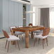 Krish/Hudson 7pc Dining Set in Sheesham with Beige Chair