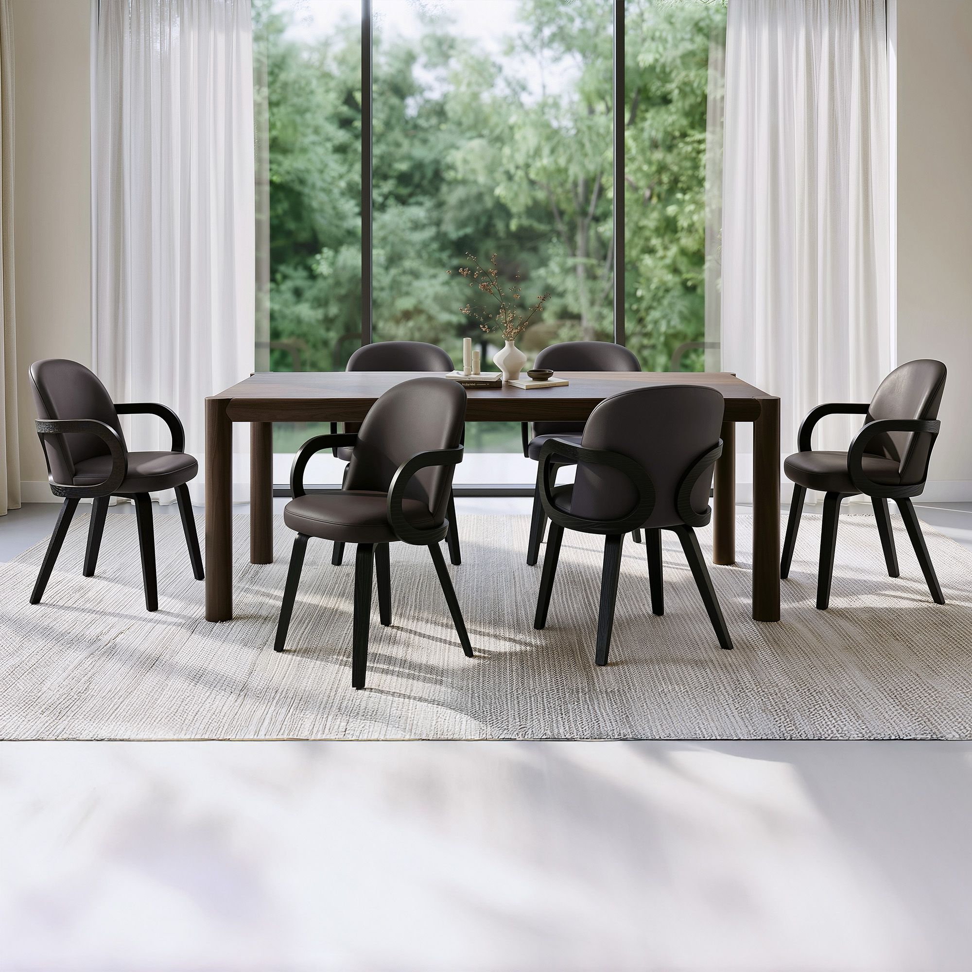 Advik and Celest 7pc Dining Set - comfortable dining experience | Image 1 | InSTYLE Home & Rugs