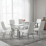 Eros/Devo 7pc Dining Set - elegant dining set with a sturdy table and comfortable seating | Image 1 | InSTYLE Home & Rugs
