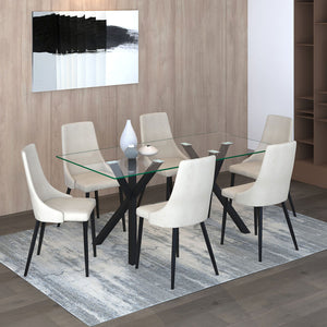 Stark and Venice 7pc Dining Set - stylish chairs for any table | Image 1 | InSTYLE Home & Rugs