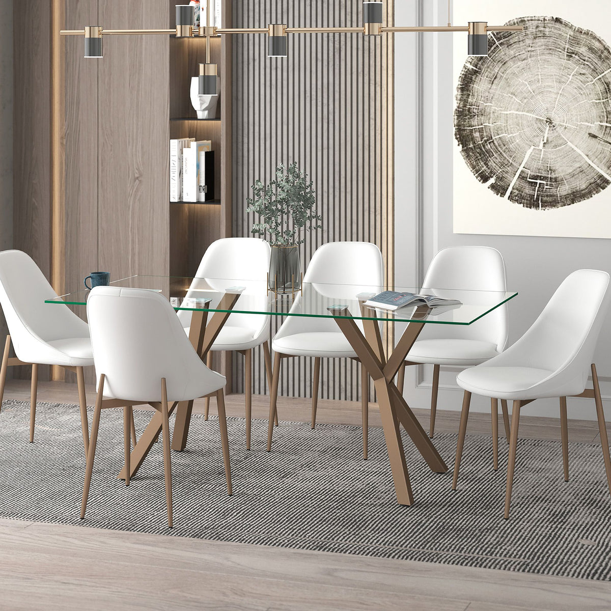 Stark and Cleo 7pc Dining Set - elegant seating for dining areas | Image 13 | InSTYLE Home & Rugs