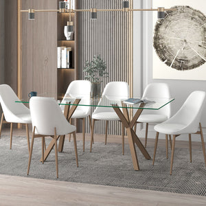 Stark and Cleo 7pc Dining Set - elegant seating for dining areas | Image 1 | InSTYLE Home & Rugs