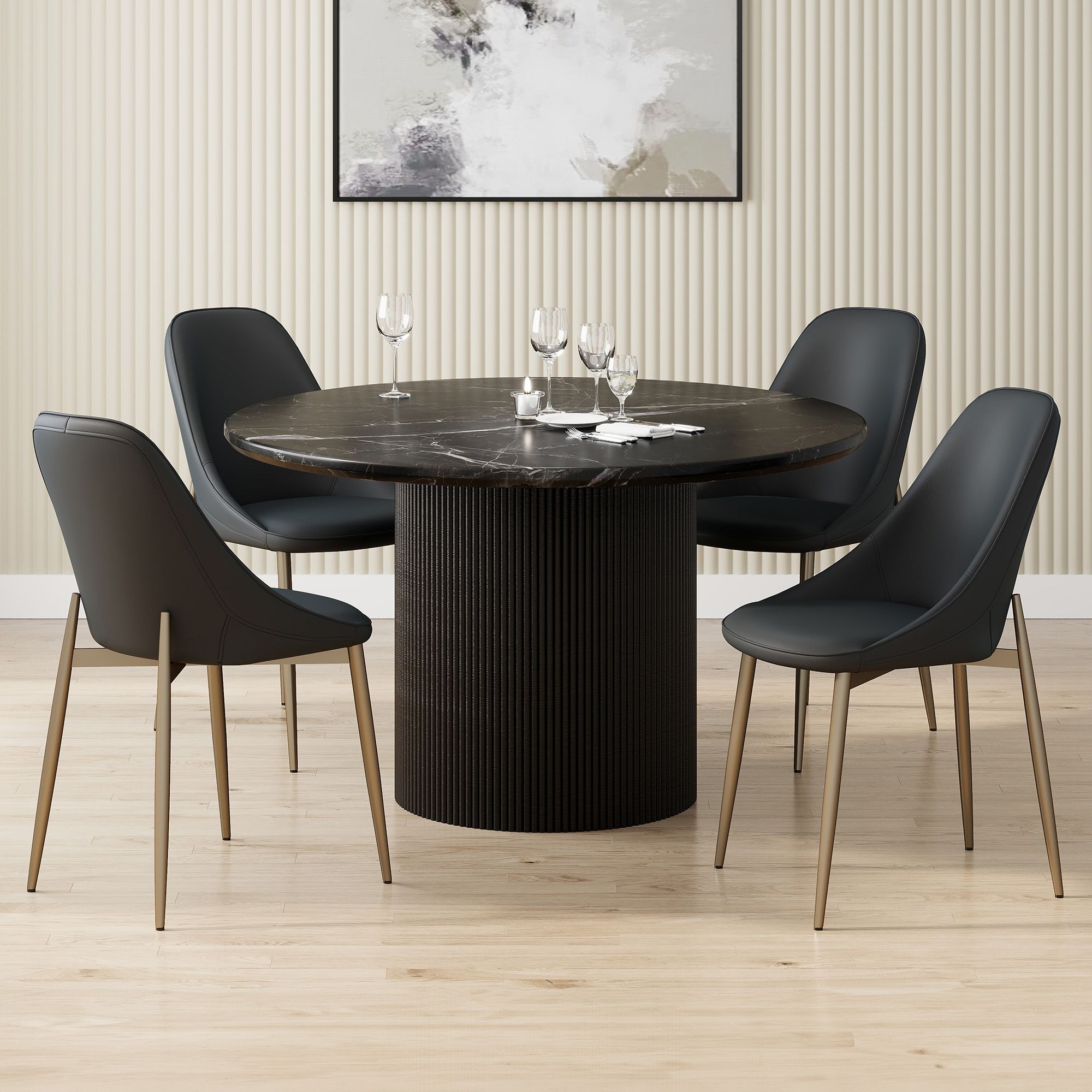 Jilsa and Cleo 5pc Dining Set - elegant seating for dining areas | Image 1 | InSTYLE Home & Rugs
