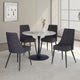 Zilo/Koda 5pc Dining Set in Black Table with Charcoal Chair