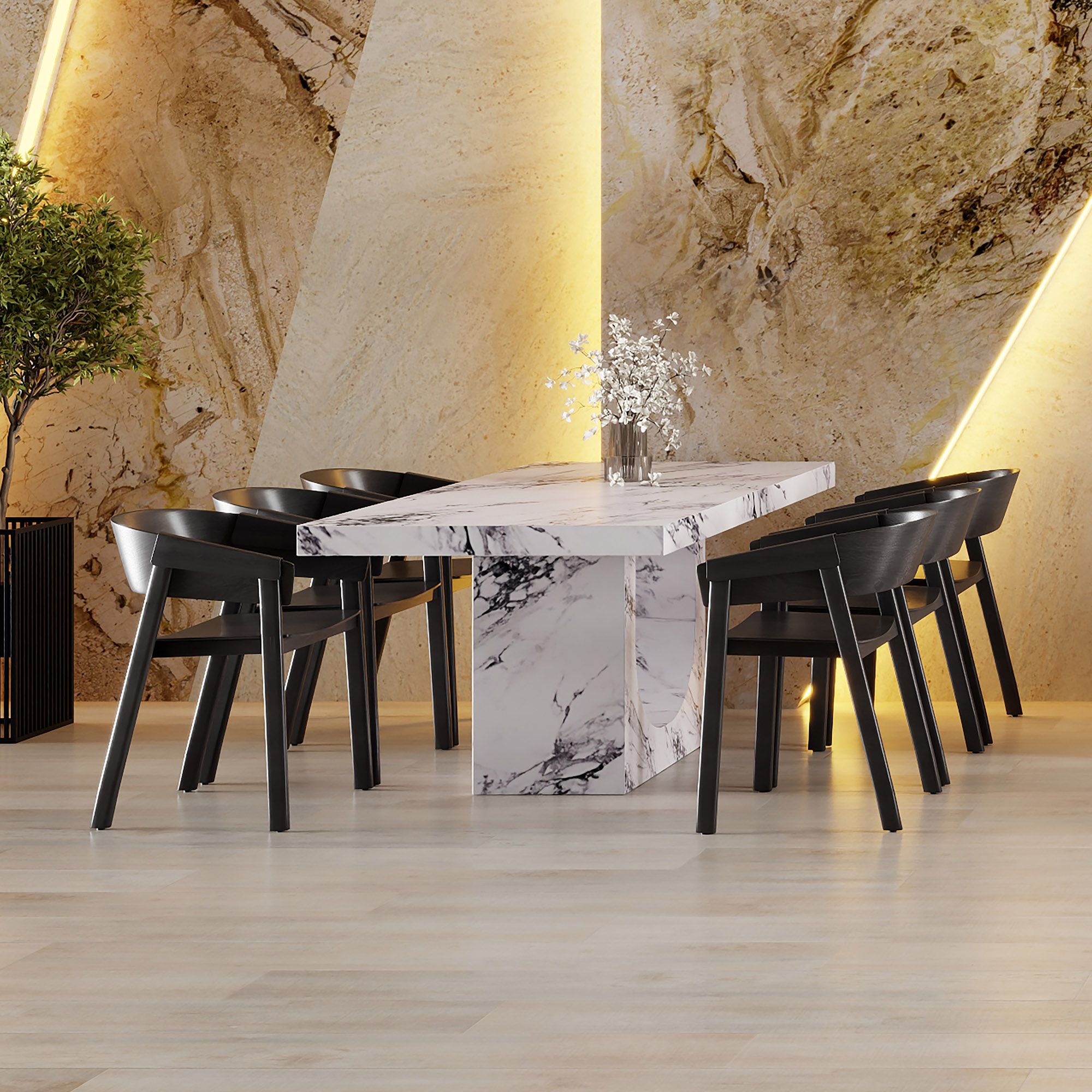Aurelia and Mateo 7pc Dining Set - comfortable dining experience | Image 1 | InSTYLE Home & Rugs