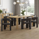 Sangra/Amara 7pc Dining Set - Natural Table with Charcoal Chair