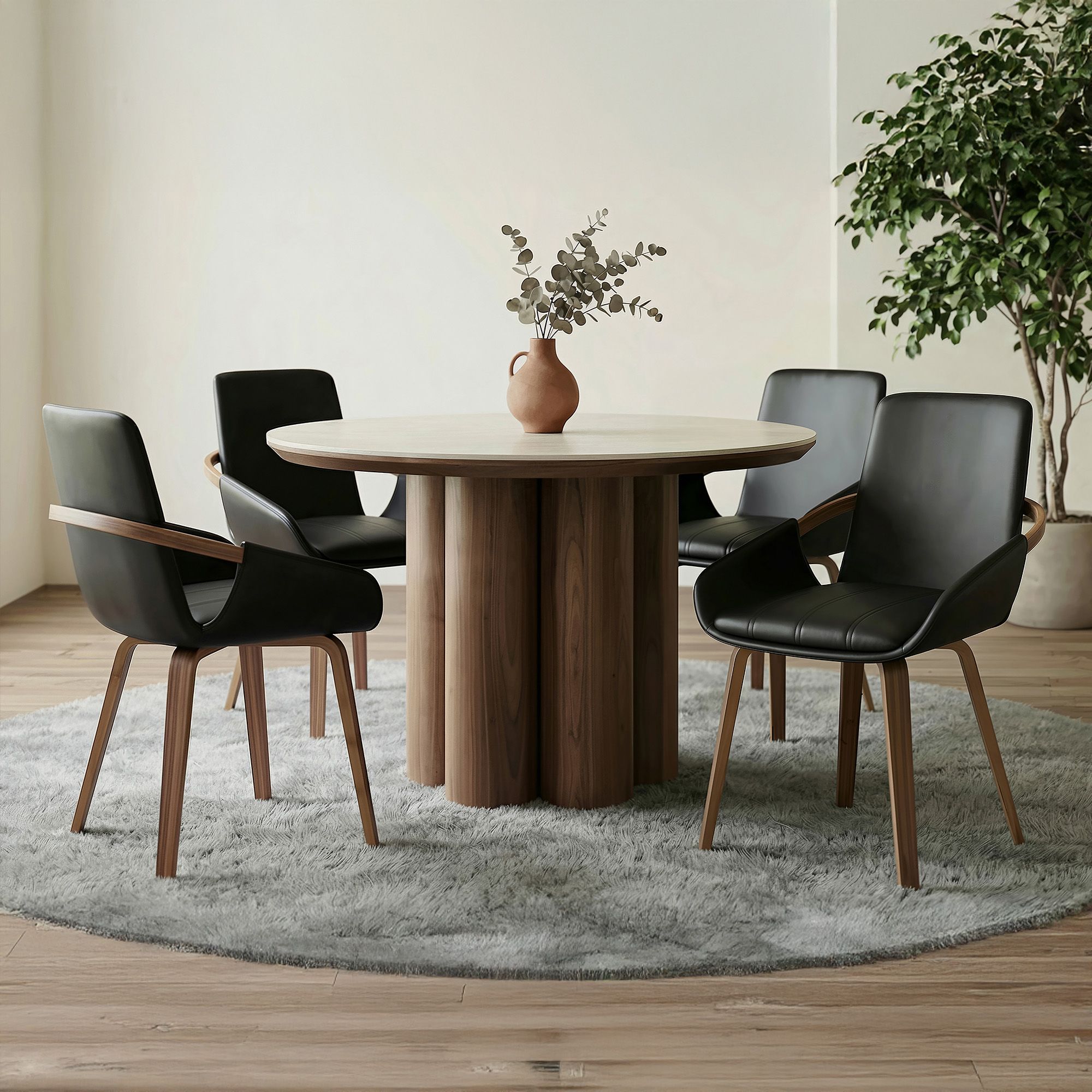 Seaton and Caspian 5pc Dining Set - comfortable dining experience | Image 1 | InSTYLE Home & Rugs