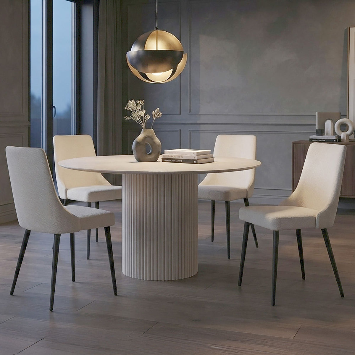 Tovas and Venice 5pc Dining Set - elegant dining set with a sturdy table and comfortable seating | Image 1 | InSTYLE Home & Rugs