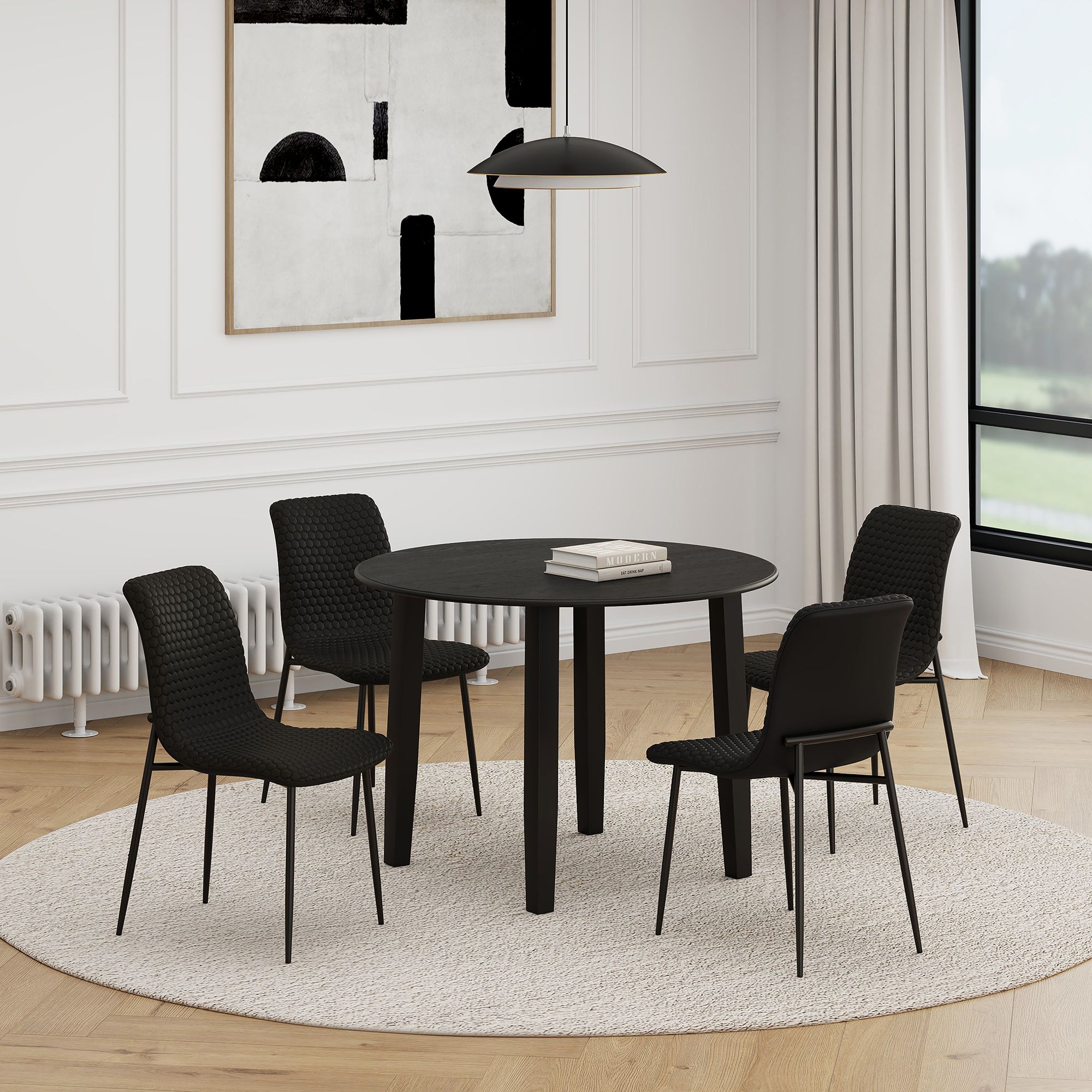 Conrad and Brixx 5pc Dining Set - elegant seating for dining areas | Image 1 | InSTYLE Home & Rugs