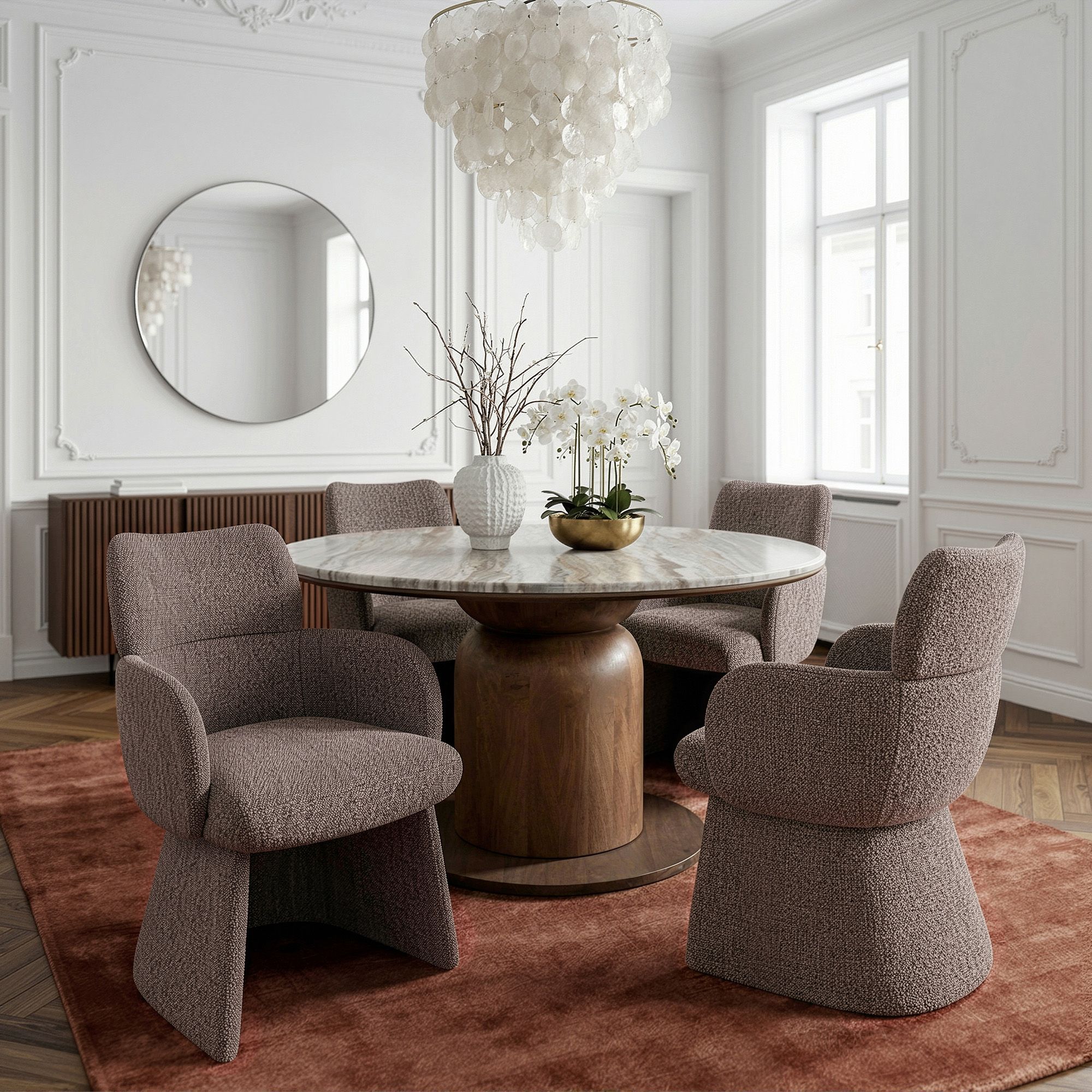 Martina and Titani 5pc Dining Set - comfortable dining experience | Image 1 | InSTYLE Home & Rugs