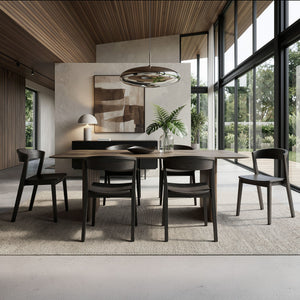 Bazul and Nicco 7pc Dining Set - elegant seating for dining areas | Image 1 | InSTYLE Home & Rugs