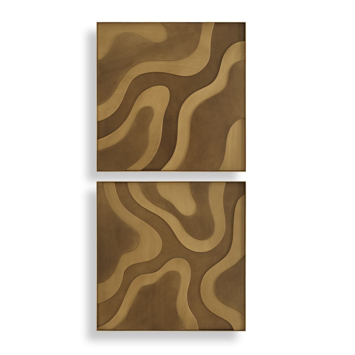 Golden Terrain Wood Wall Decor, S/2 - transform your walls with stylish wall decor | Image 1 | InSTYLE Home & Rugs
