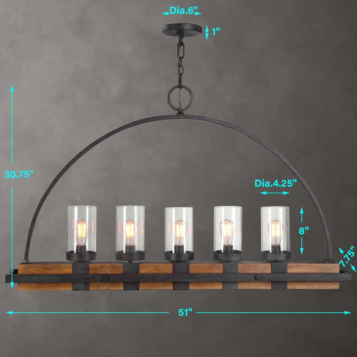 Atwood, 5 Lt Island - wide variety of lighting fixtures for every room | Image 8 | InSTYLE Home & Rugs