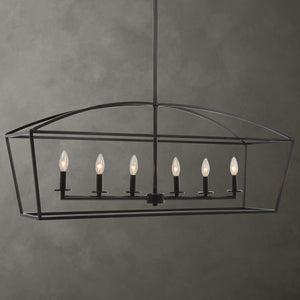 Clayton, 6 Lt Linear Chandelier - elegant chandeliers for interiors | Image 2 | InSTYLE Home & Rugs