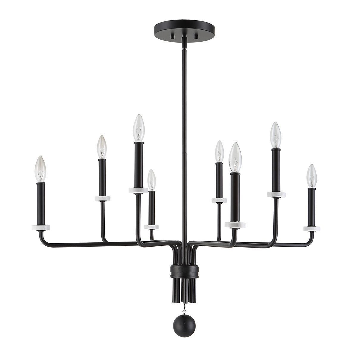 Ebony Elegance, 8 Lt Chandelier - luxurious chandeliers for homes | Image 3 | InSTYLE Home & Rugs