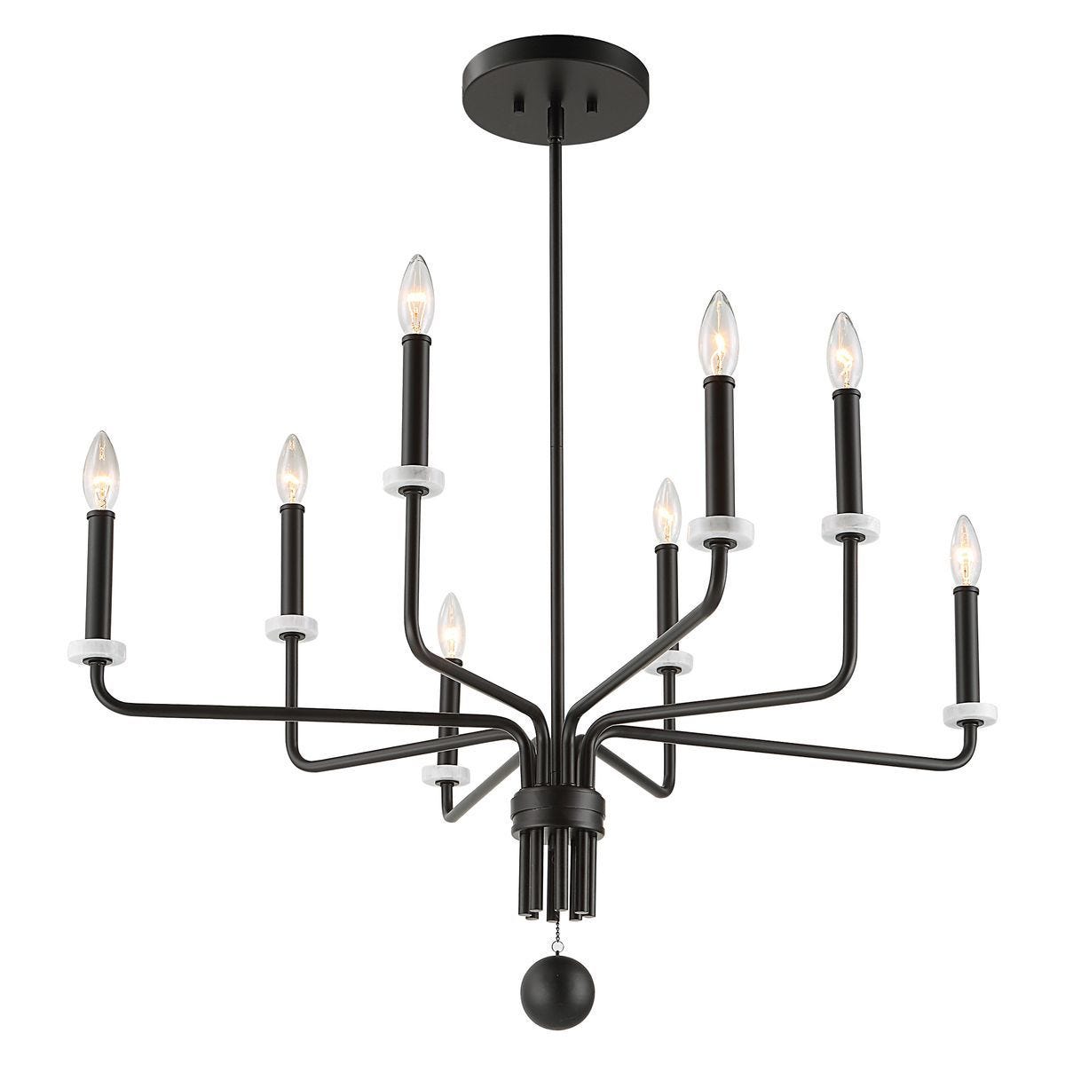 Ebony Elegance, 8 Lt Chandelier - luxurious chandeliers for homes | Image 4 | InSTYLE Home & Rugs