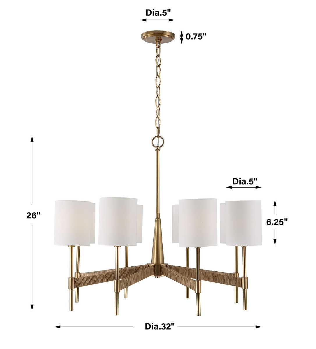 Lautoka, 8 Lt Chandelier - elegant chandeliers for interiors | Image 12 | InSTYLE Home & Rugs