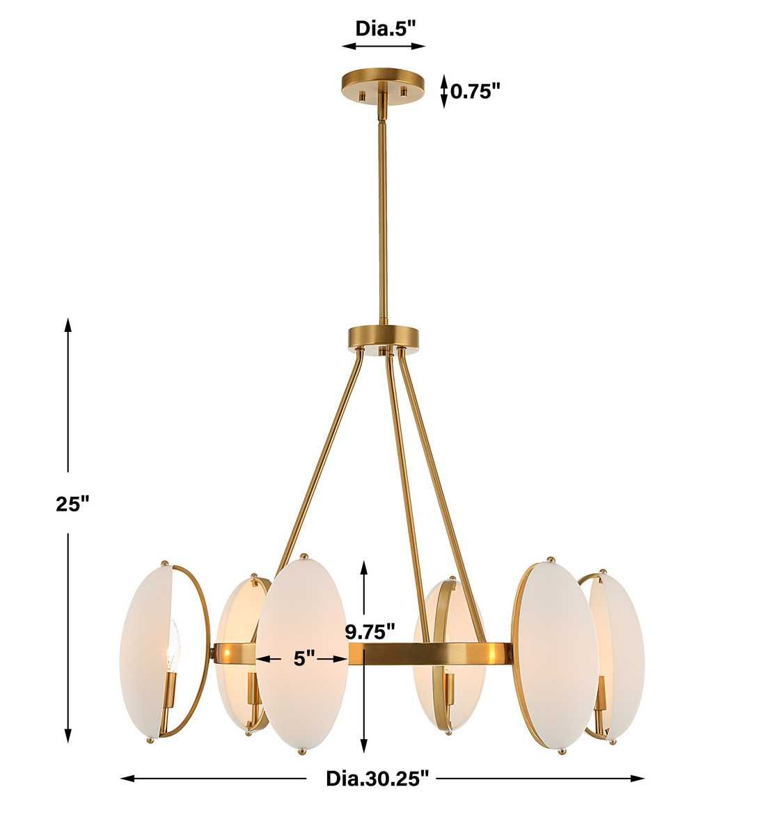 Oviform, 6 Lt Chandelier - luxurious chandeliers for homes | Image 11 | InSTYLE Home & Rugs