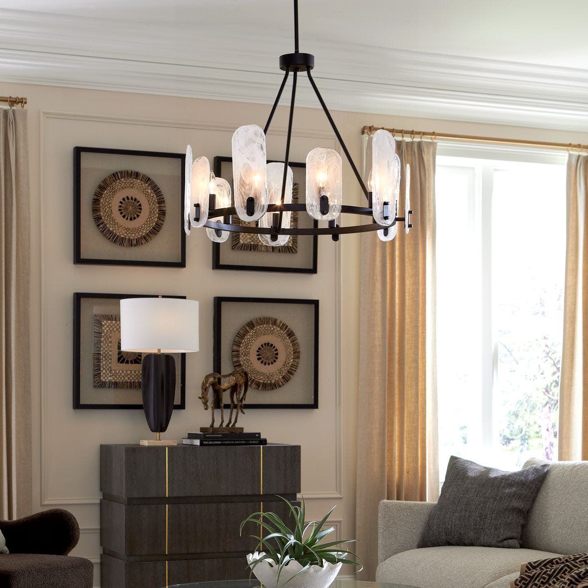 Ellipse, 10 Lt Chandelier - stylish lighting for any room | Image 1 | InSTYLE Home & Rugs