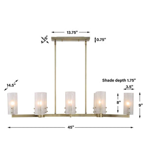 Mistie, 8 Lt Linear Chandelier - luxurious chandeliers for homes | Image 11 | InSTYLE Home & Rugs