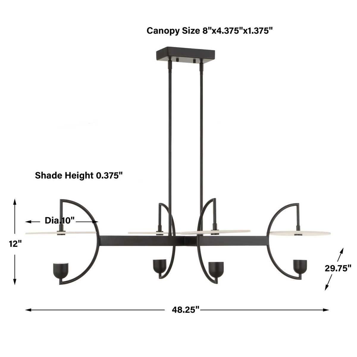 Kyoto, 4 Lt Linear LED Chandelier - stylish lighting for any room | Image 14 | InSTYLE Home & Rugs