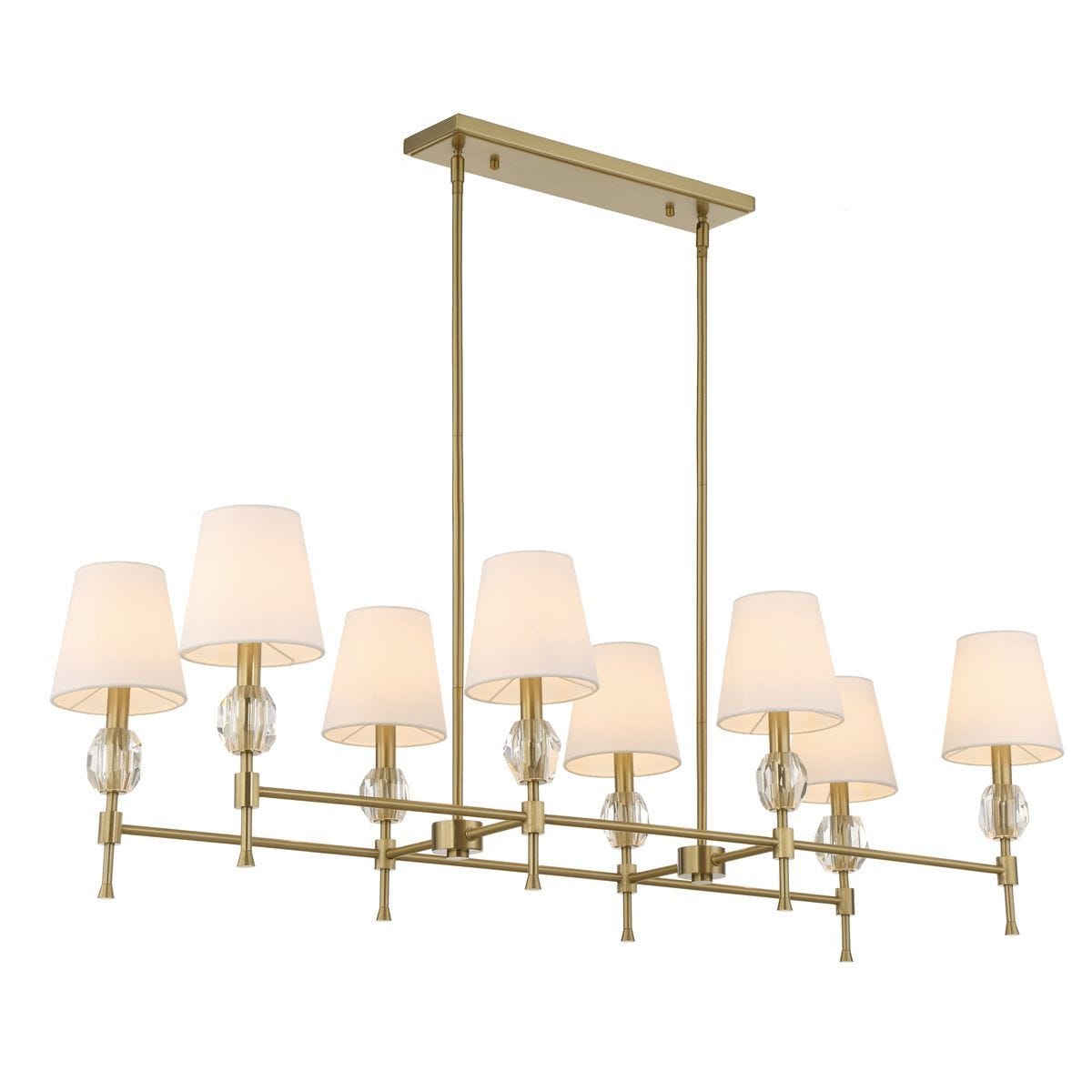 Arques 8 Lt Linear Chandelier - stylish lighting for any room | Image 3 | InSTYLE Home & Rugs