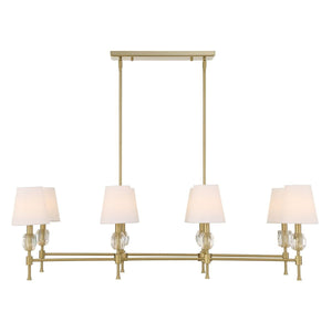 Arques 8 Lt Linear Chandelier - stylish lighting for any room | Image 2 | InSTYLE Home & Rugs