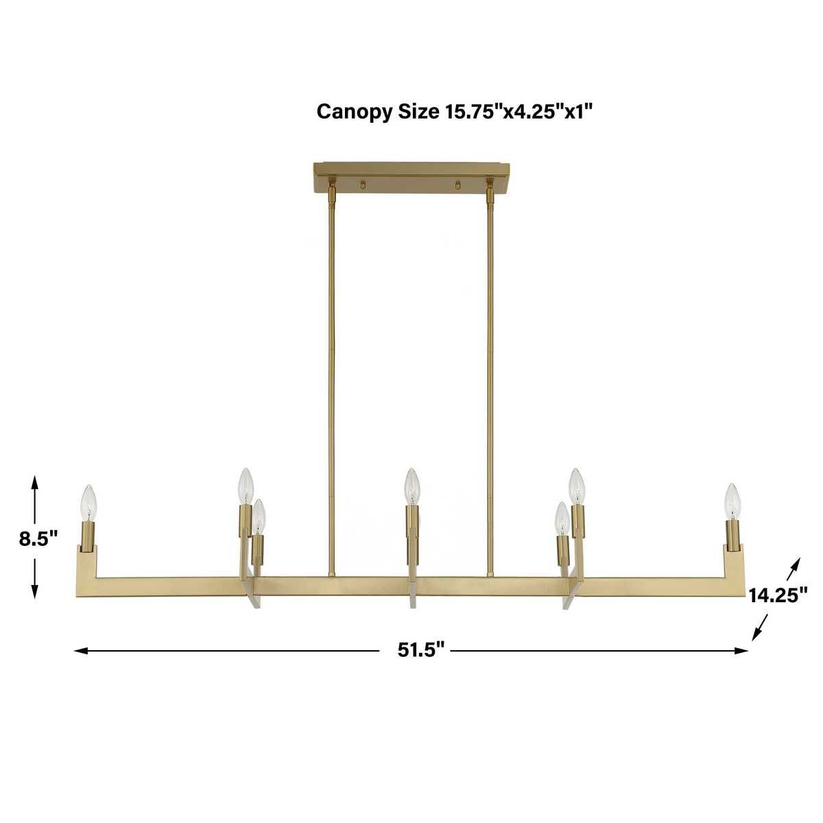 Cordoba, 8 Lt Linear Chandelier - stylish lighting for any room | Image 12 | InSTYLE Home & Rugs