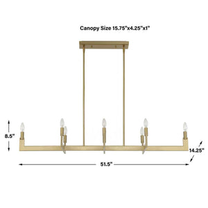 Cordoba, 8 Lt Linear Chandelier - stylish lighting for any room | Image 12 | InSTYLE Home & Rugs