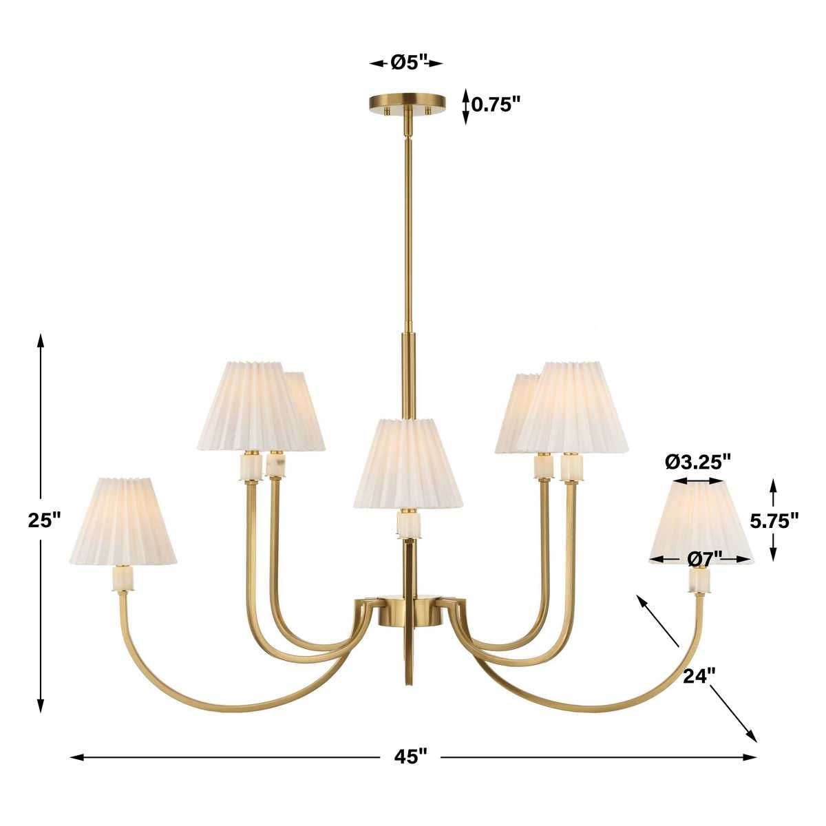 Poppins, 8 Lt Chandelier - luxurious chandeliers for homes | Image 14 | InSTYLE Home & Rugs