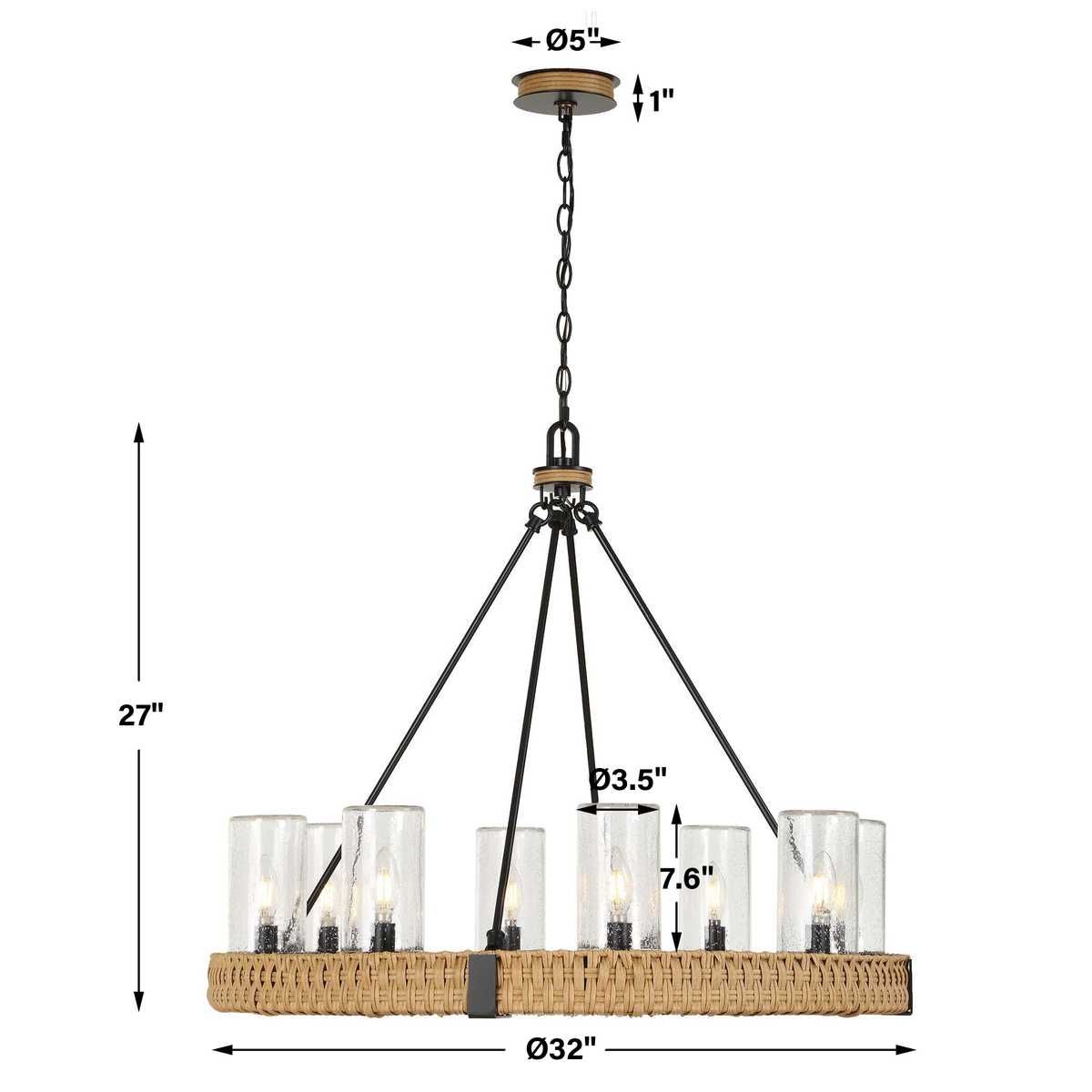 Palm Royal, 8 Lt Indoor-Outdoor Chandelier - energy-efficient and stylish designs | Image 10 | InSTYLE Home & Rugs