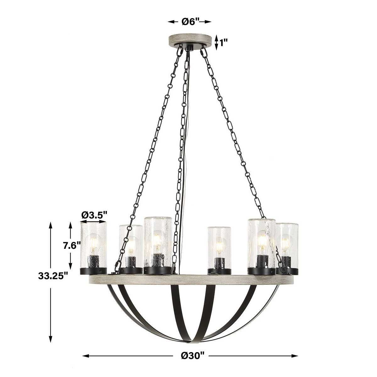 Edgecomb, 6 Lt Indoor-Outdoor Chandelier - stylish lighting for any room | Image 9 | InSTYLE Home & Rugs